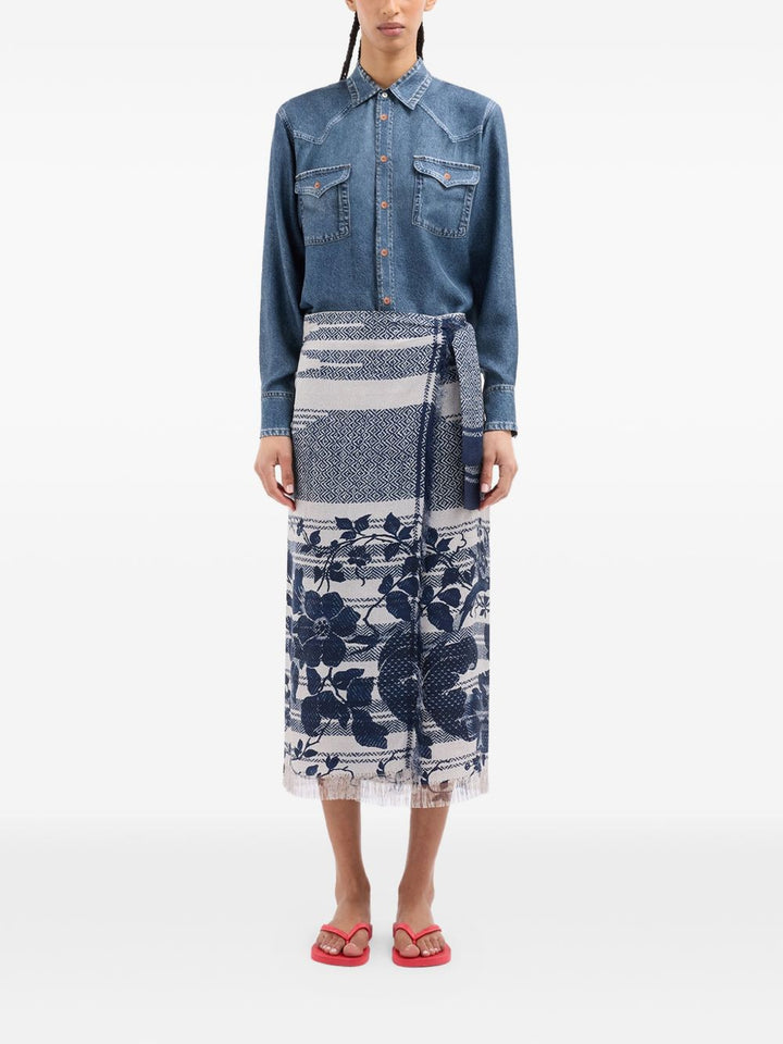 Pierre Louis Mascia Skirts - Blu e verdi | 9ddd554bf02a99cb3e9dff0129c02805bfa2143a