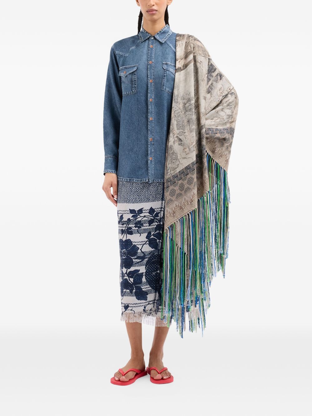Pierre Louis Mascia Skirts - Blu e verdi | 89580652a1e8254281364768c099ef2060354f64