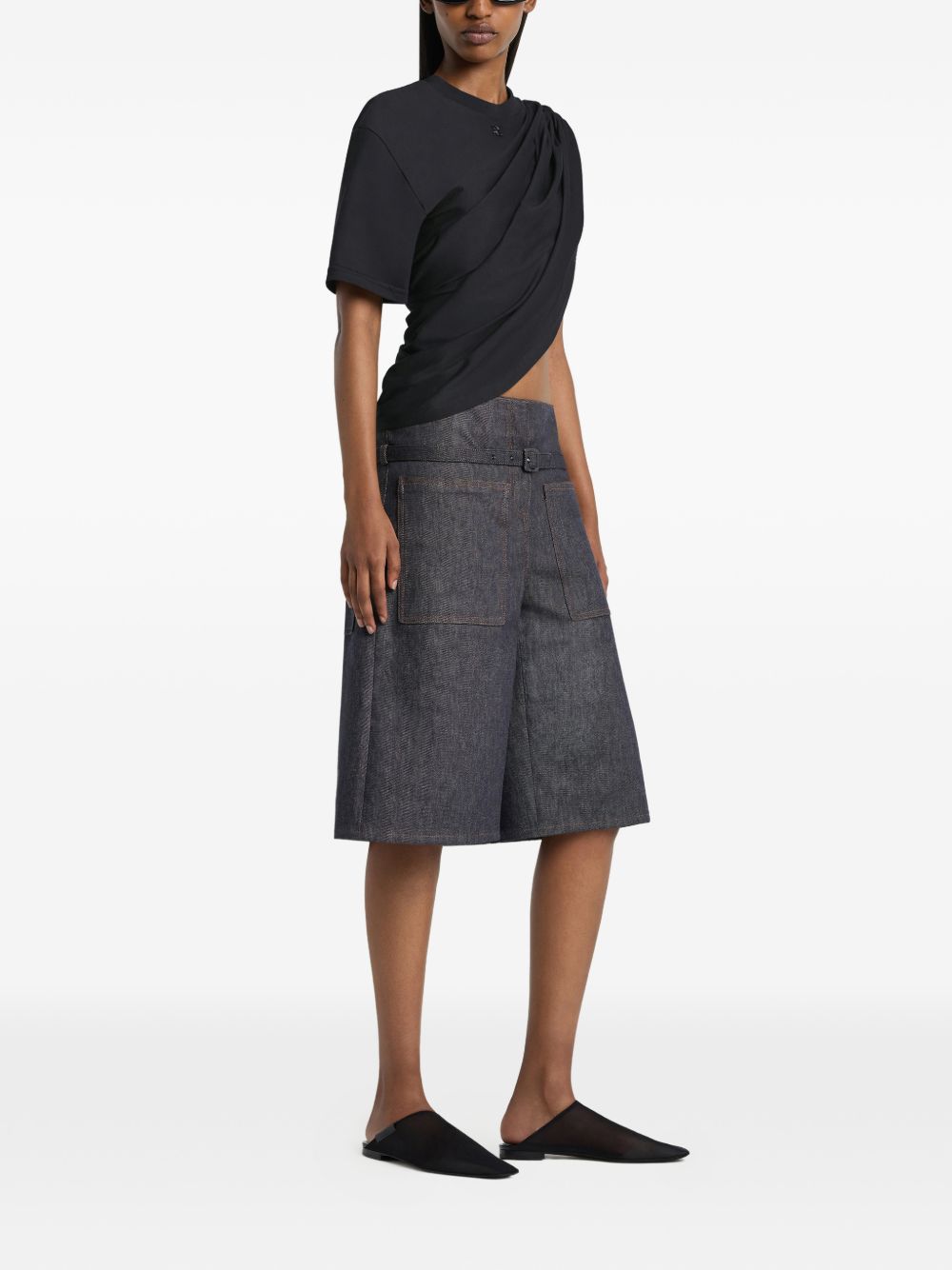 Courreges Shorts - Blu e verdi | 20329714ac64a0030252fe684485c6630a2a530b