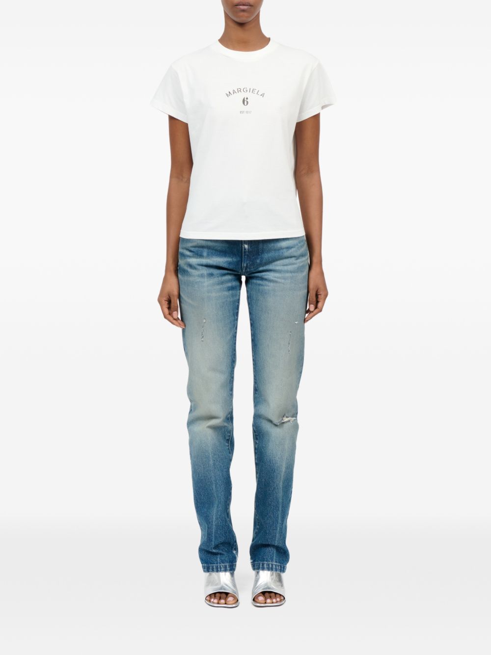 Mm6 Maison Margiela T-shirts and Polos - Chiari e Naturali | fd676a3aa19626cbbf681837ebddcbd611d06942