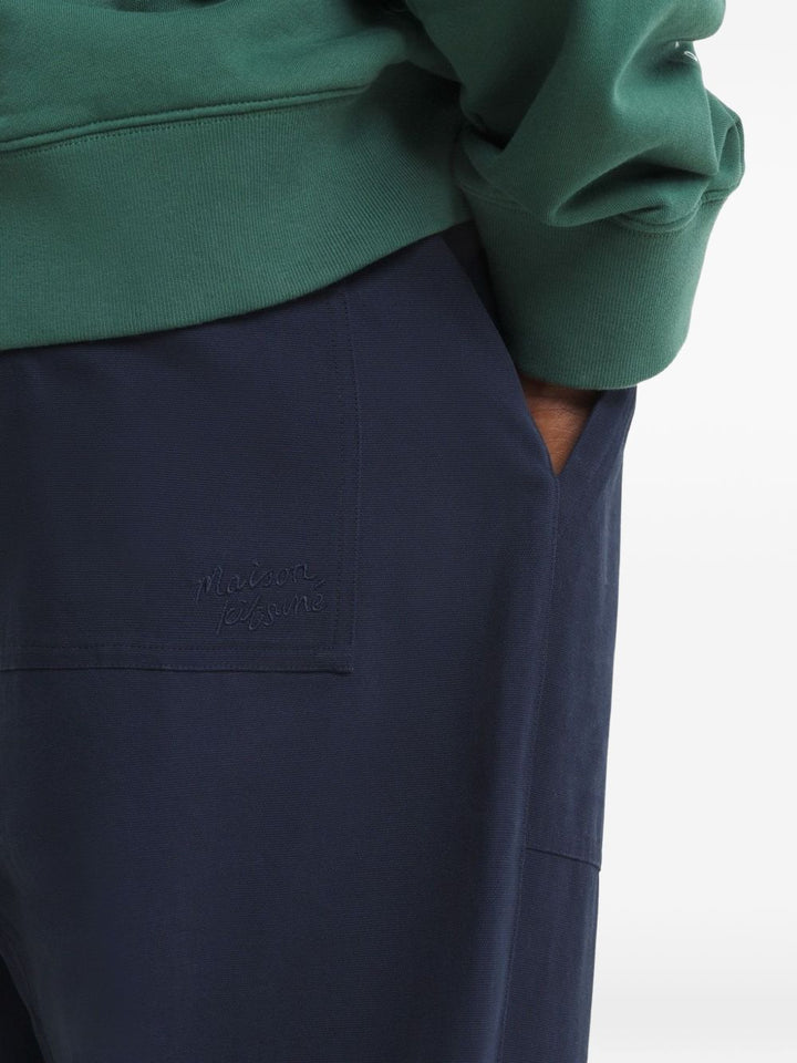 Maison Kitsune' Trousers - Blu e verdi | 8aef53e74655101ababc4a1160a2ca83f5941d93