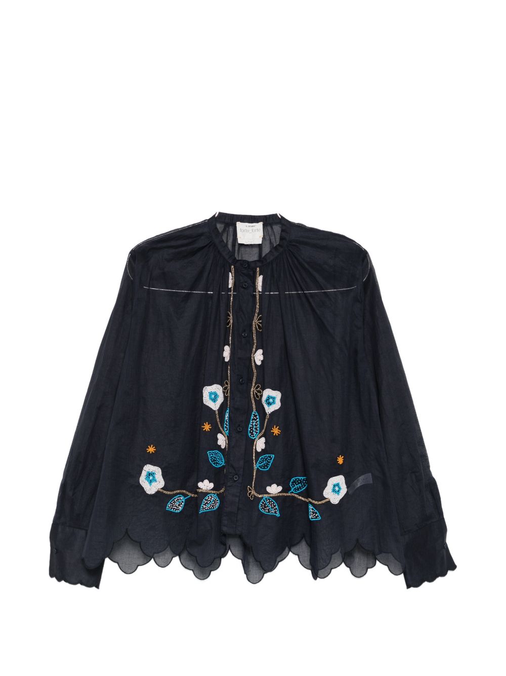 Forte Forte Shirts - Blu e verdi | 936cd6949efebfbb5ccaea682ebcc1e555568c98