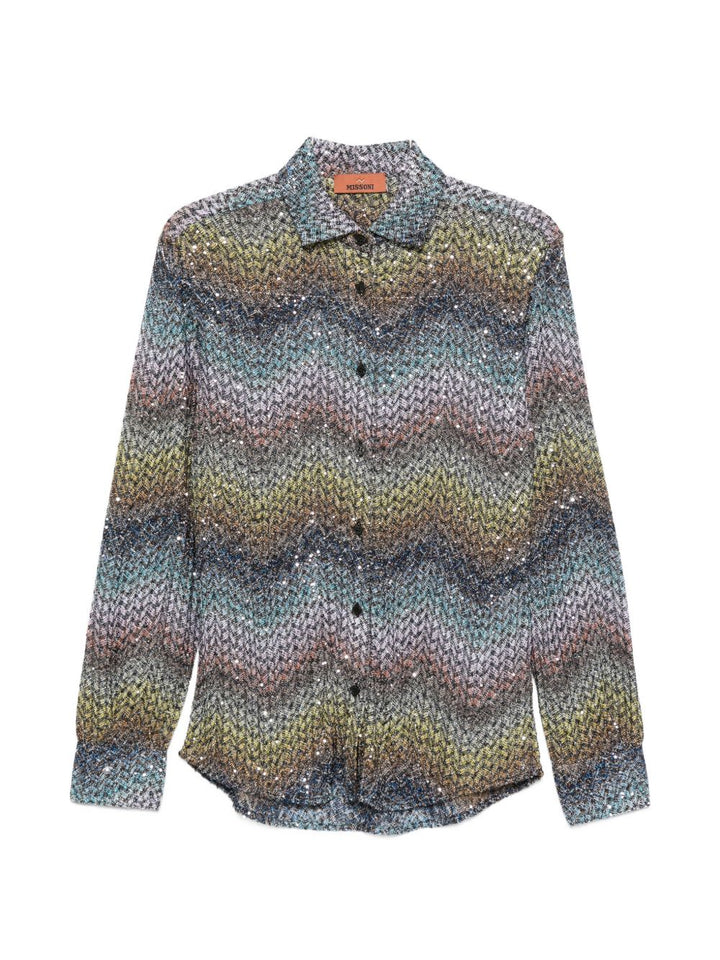 Missoni Shirts - Blu e verdi | b7b43cb2e17367ae3f9b84870a2990e576ba4e7d