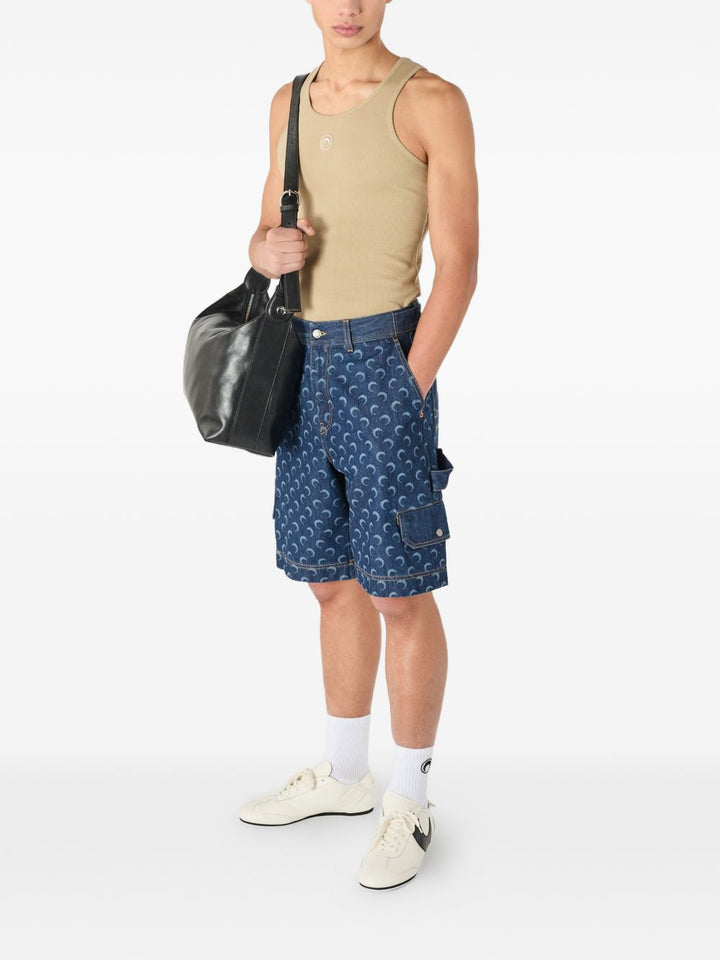 Marine Serre Shorts - Blu e verdi | b5a52c909e614469da1ff832641a6515cf810ef7