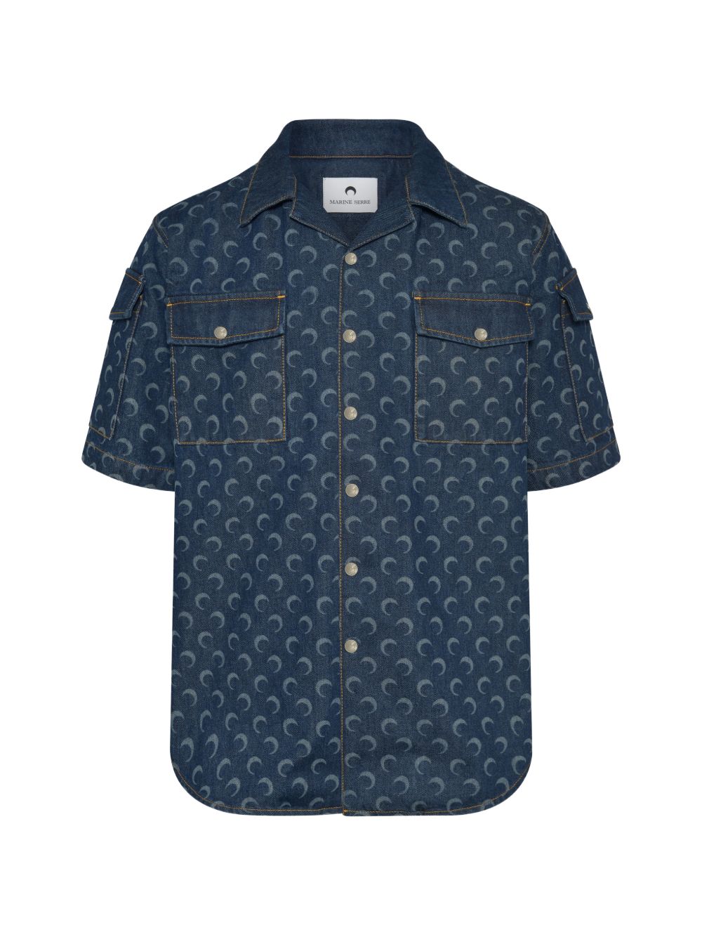 Marine Serre Shirts - Blu e verdi | 48050c17fef0c34c07b1d3b65733a53aaf49b360