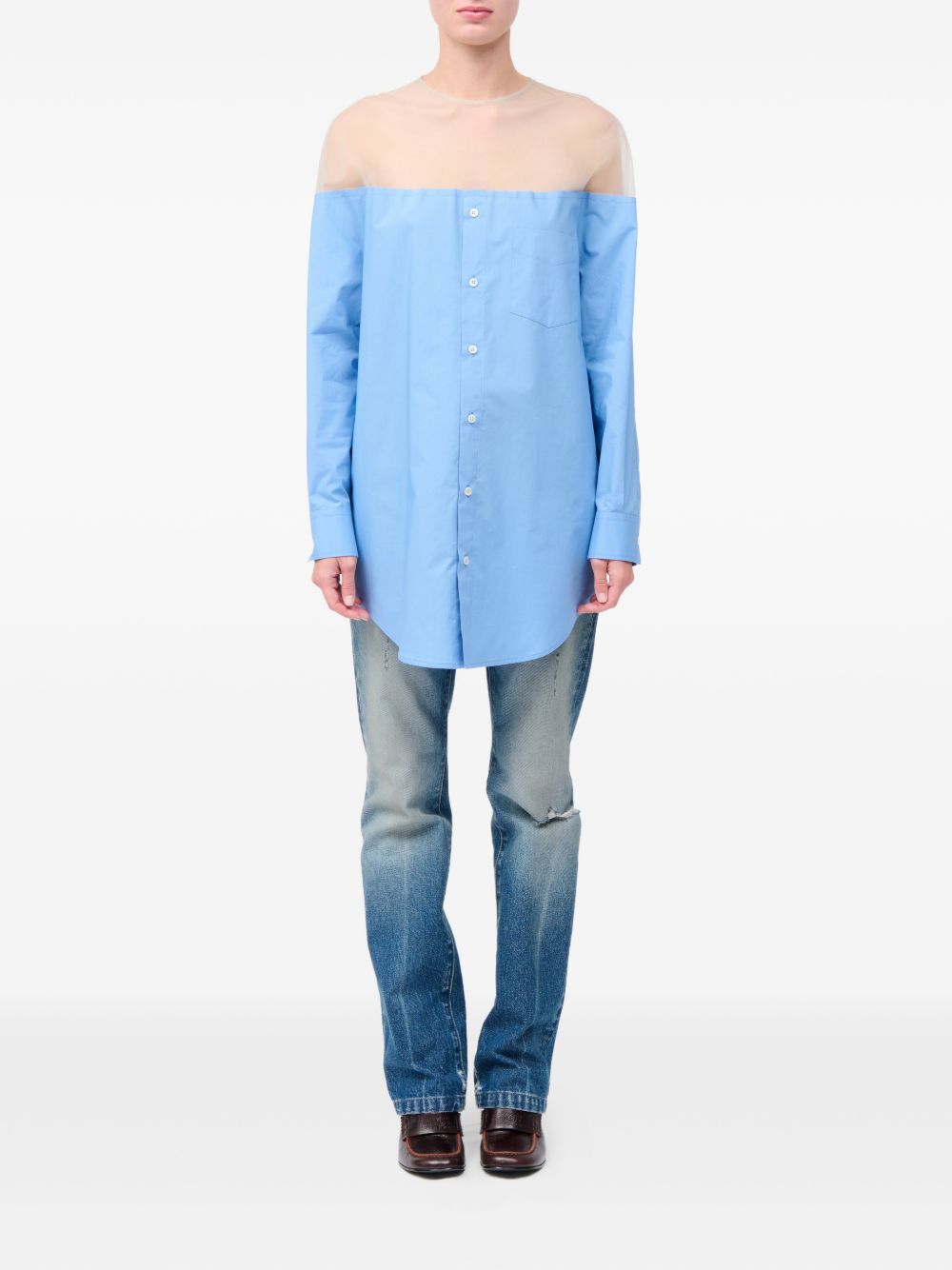 Mm6 Maison Margiela Top - Blue and green | 0ba5b47a5085d239bb53a32b5f888a1f24d3f8b0