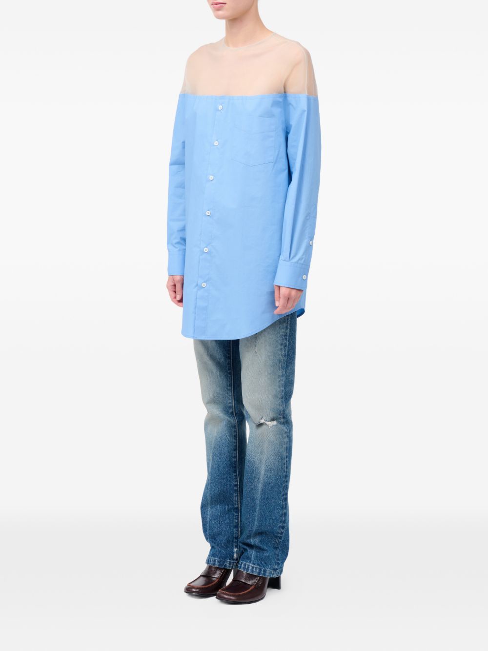 Mm6 Maison Margiela Top - Blue and green | 7badbf194863aec88a220ec551529a83789a1508