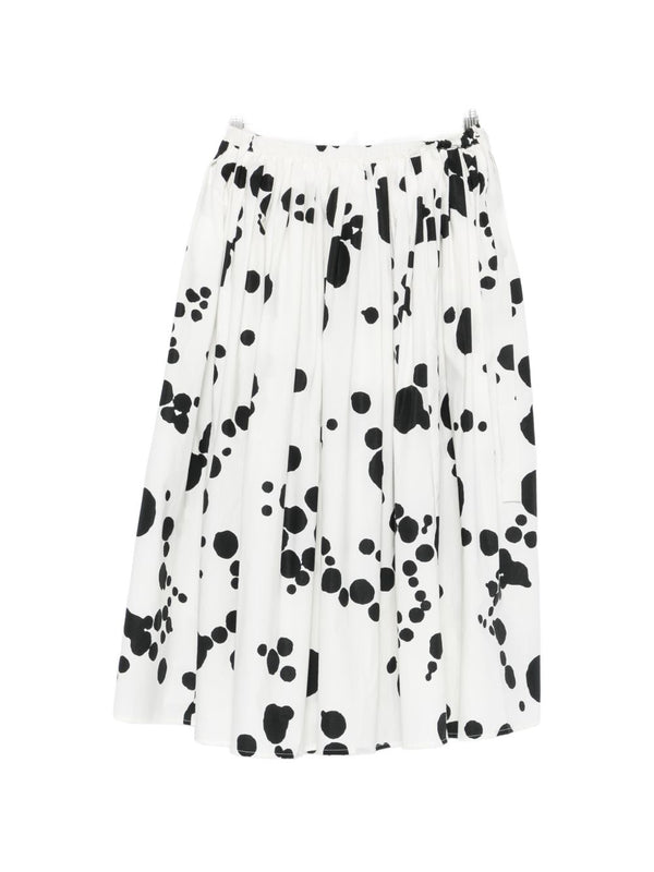 Printed Cotton Midi Skirt