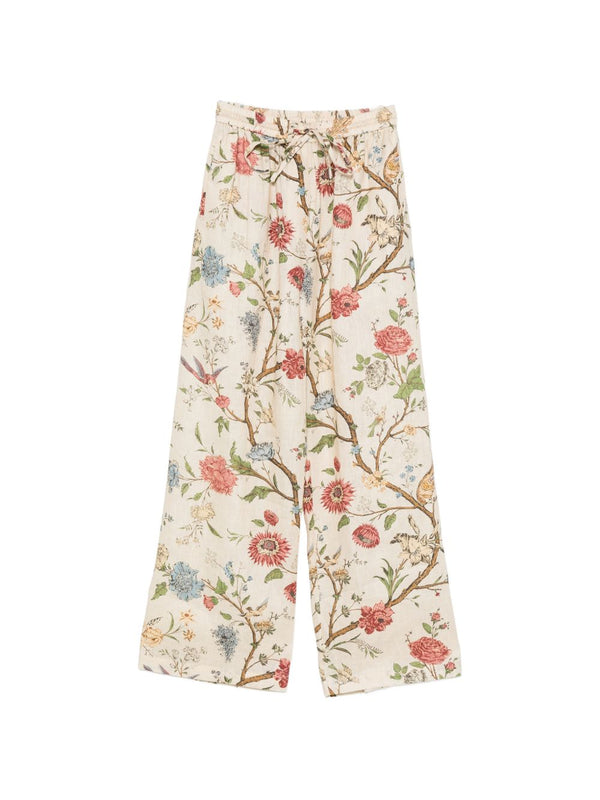 Printed Linen Trousers
