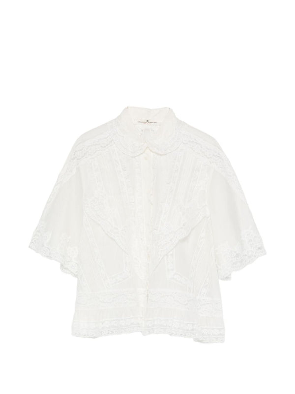 Cotton And Silk Embroidered Shirt