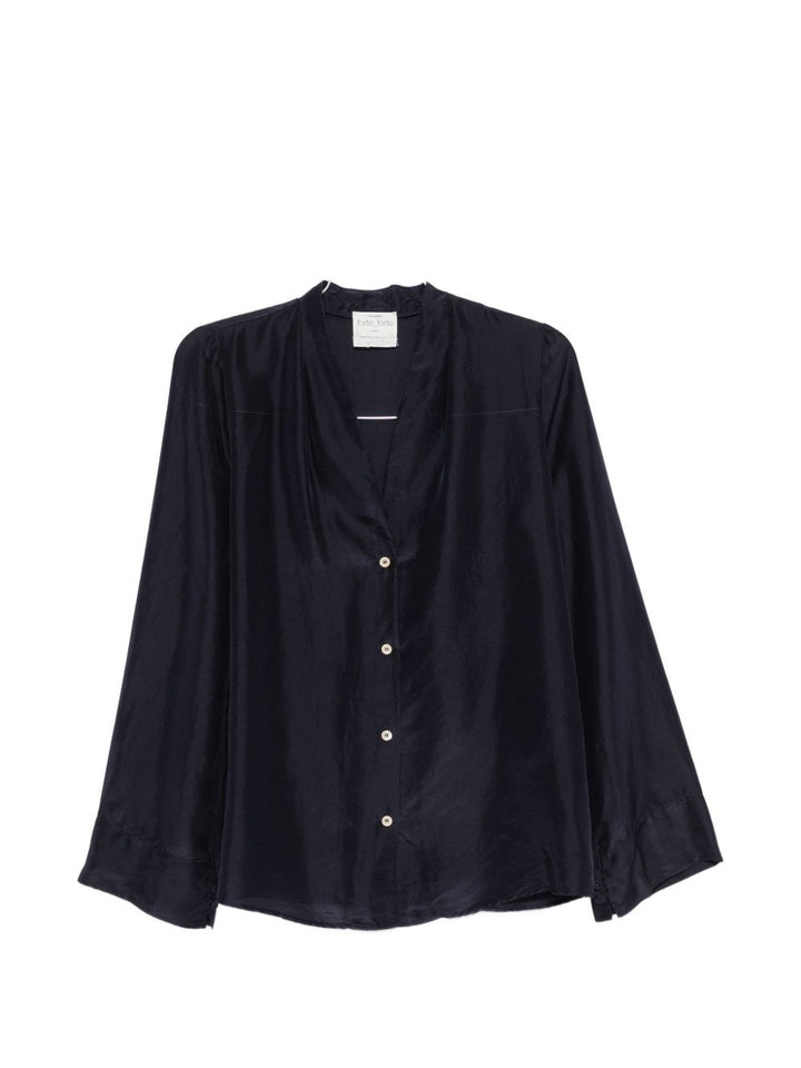 Forte Forte Shirts - Blu e verdi | 9c5d4ca2a5f9f1fb3c87083926429a824d9ff076