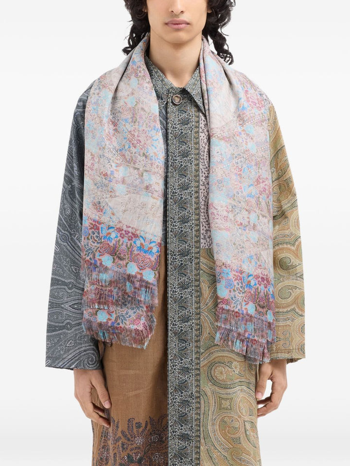 Pierre Louis Mascia Scarfs - Blu e verdi | 85ef820cbee9b4a0f2a341746181df5b102e1cb0