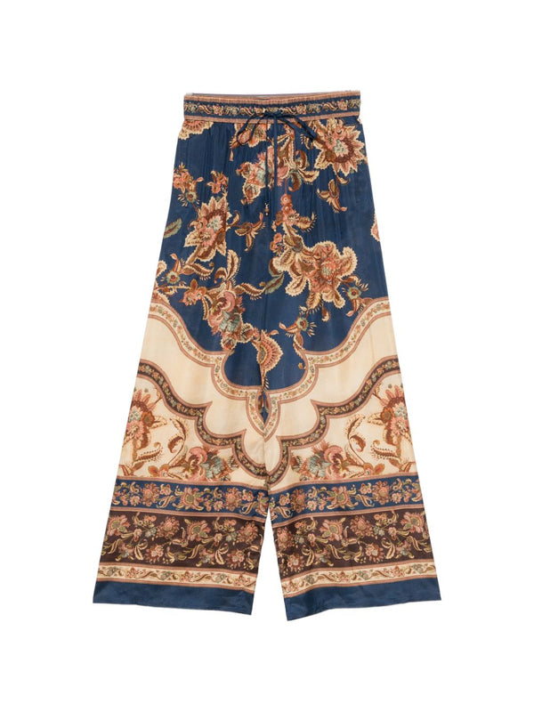 Aster Printed Silk Trousers