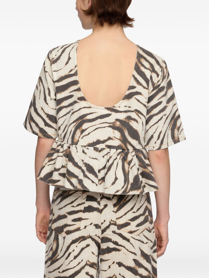 Ganni Top - WHITE | 1d48f2a1b2f5f78f7afcc7cb2e537079b7c833f8