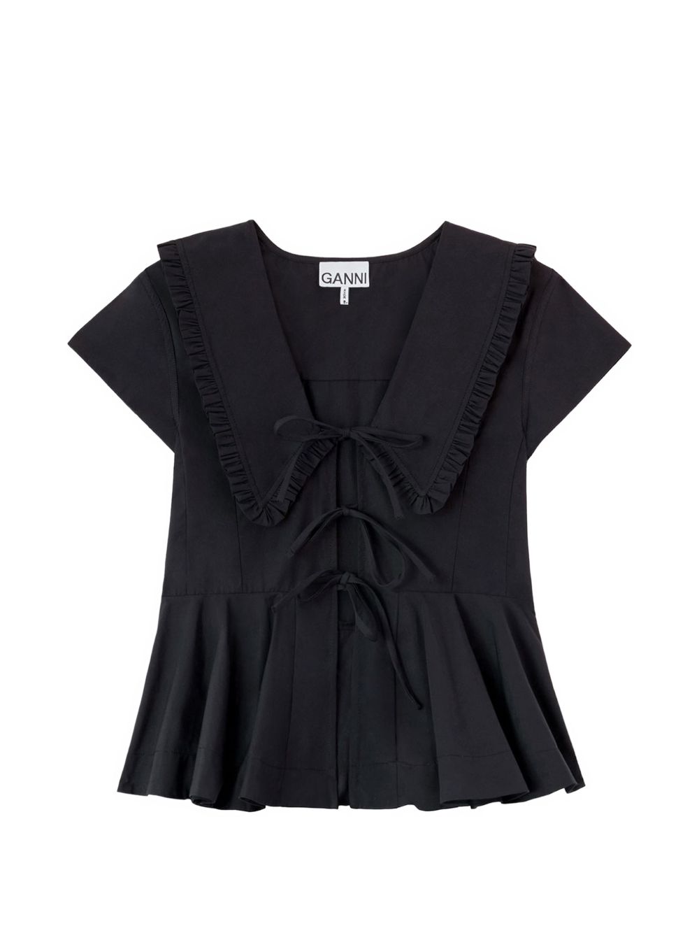 Ganni Top - BLACK | 6ccd046accc7e74758ca66384b04c07cf180ff00