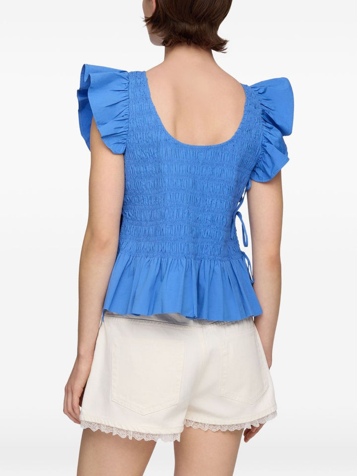 Ganni Top - BLUE | 1bb468c3e845726e7313780bb1d37036ae066ddf