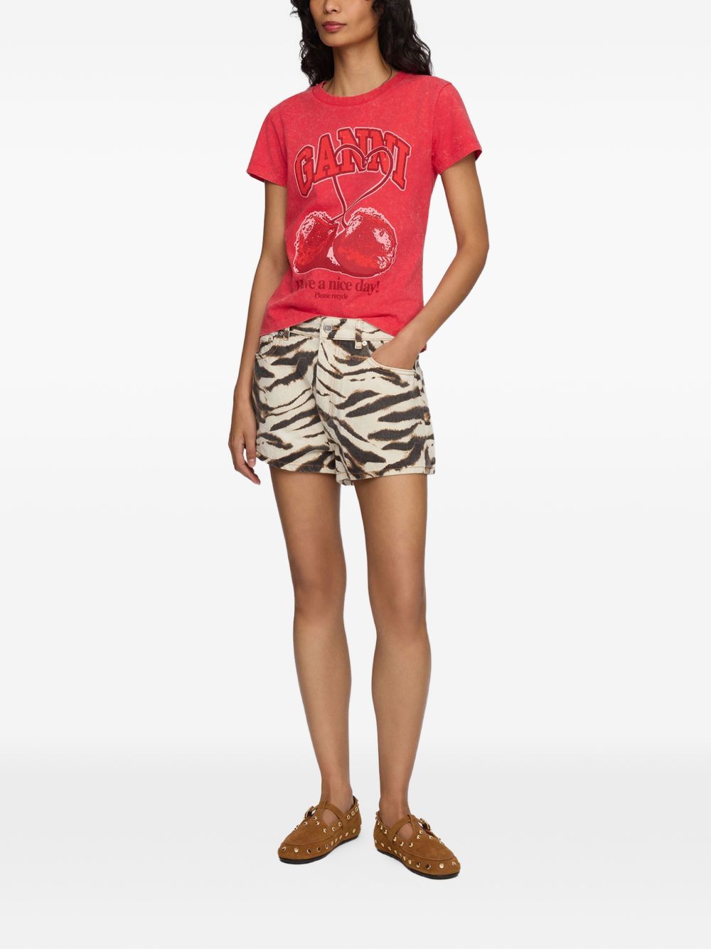 Ganni T-shirts and Polos - RED | b32f5676e4782e546ca8135f0ec9c262999170cf
