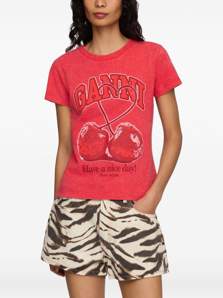 Ganni T-shirts and Polos - RED | 89a878b77092775b67e5ab715530da3d87dee89d