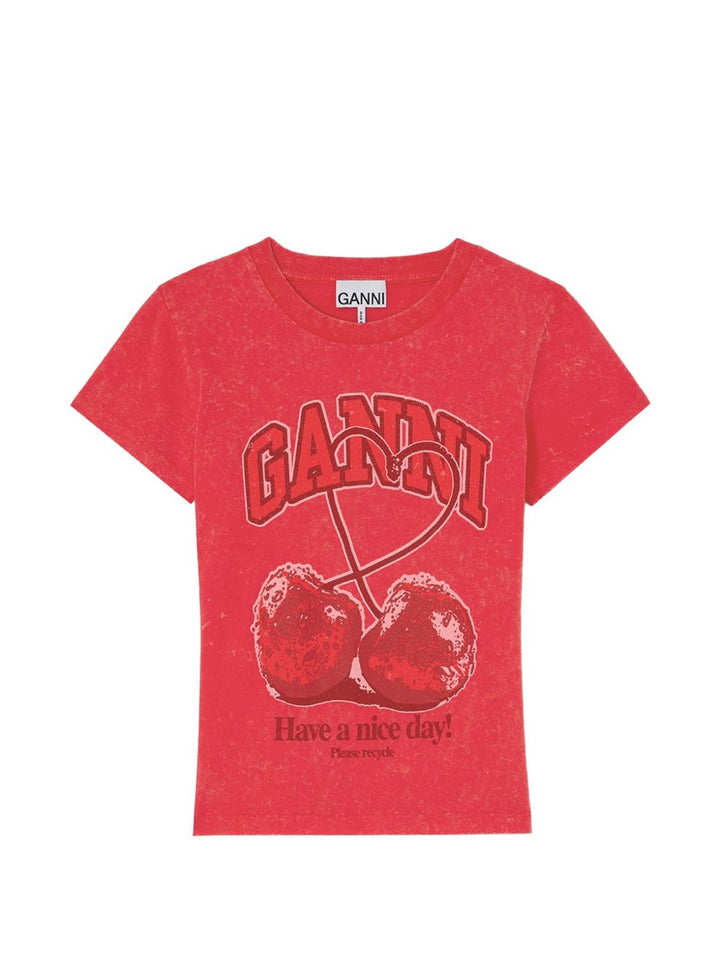 Ganni T-shirts and Polos - RED | 3b01438308aca9239c6de020b1dd14f2ac8f77a6