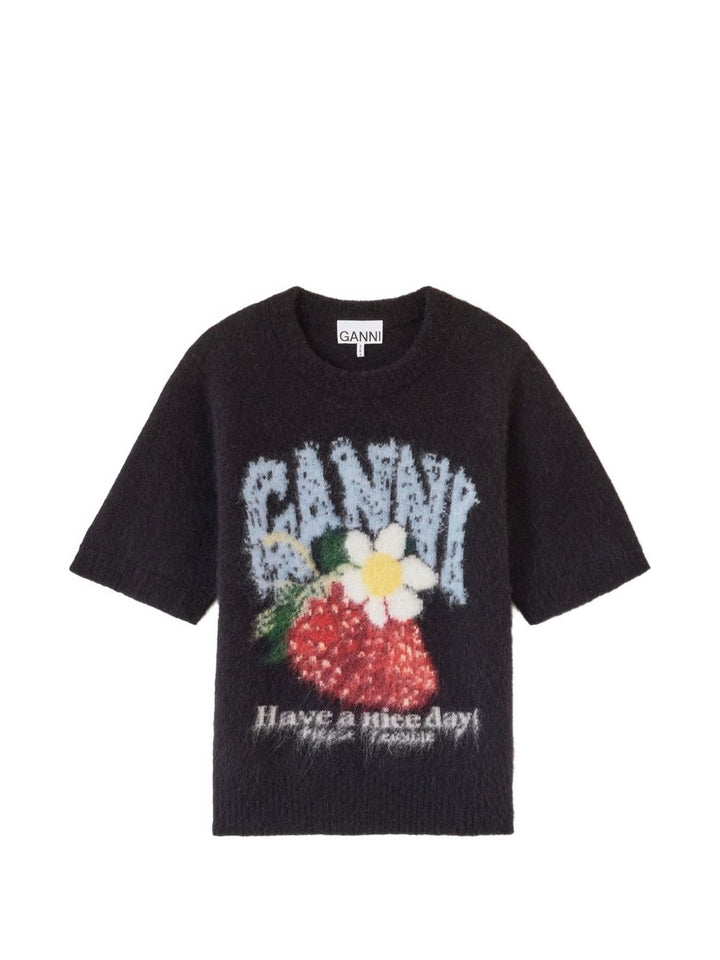 Ganni T-shirts and Polos - BLACK | a439a73dd4456312d99e3969c7c0e57aa84a3187