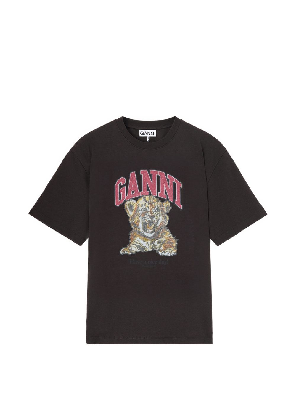 Ganni T-shirts and Polos - BLACK | 4a73f83c88767d461373ed2cc66e1f4efb272348