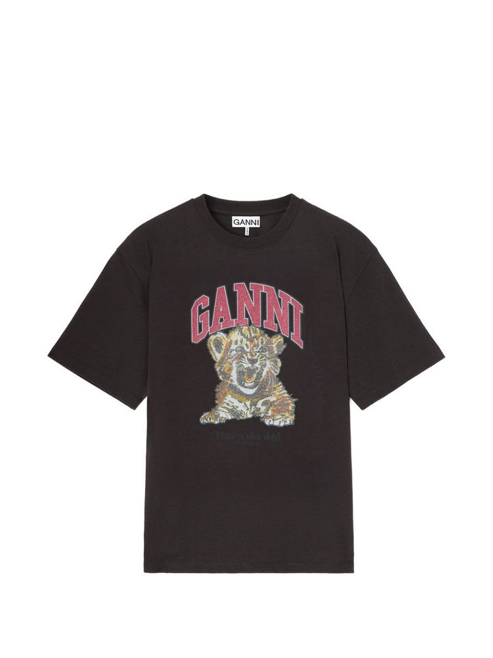 Ganni T-shirts and Polos - BLACK | 4a73f83c88767d461373ed2cc66e1f4efb272348