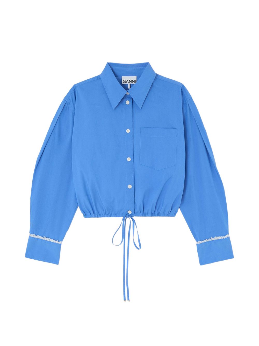 Ganni Shirts - BLUE | ab043d3861fc5218bb3a5fea9fbf1d2b3ca31a05