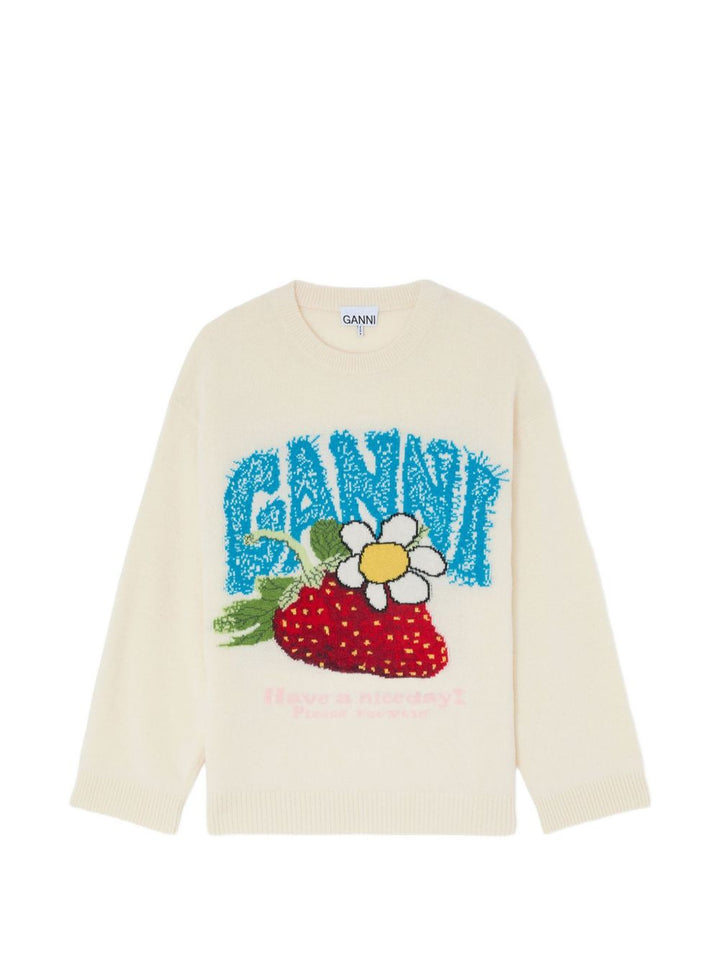 Ganni Sweaters - WHITE | 6417fbda0a933df542b861f427cacf0044c8607e