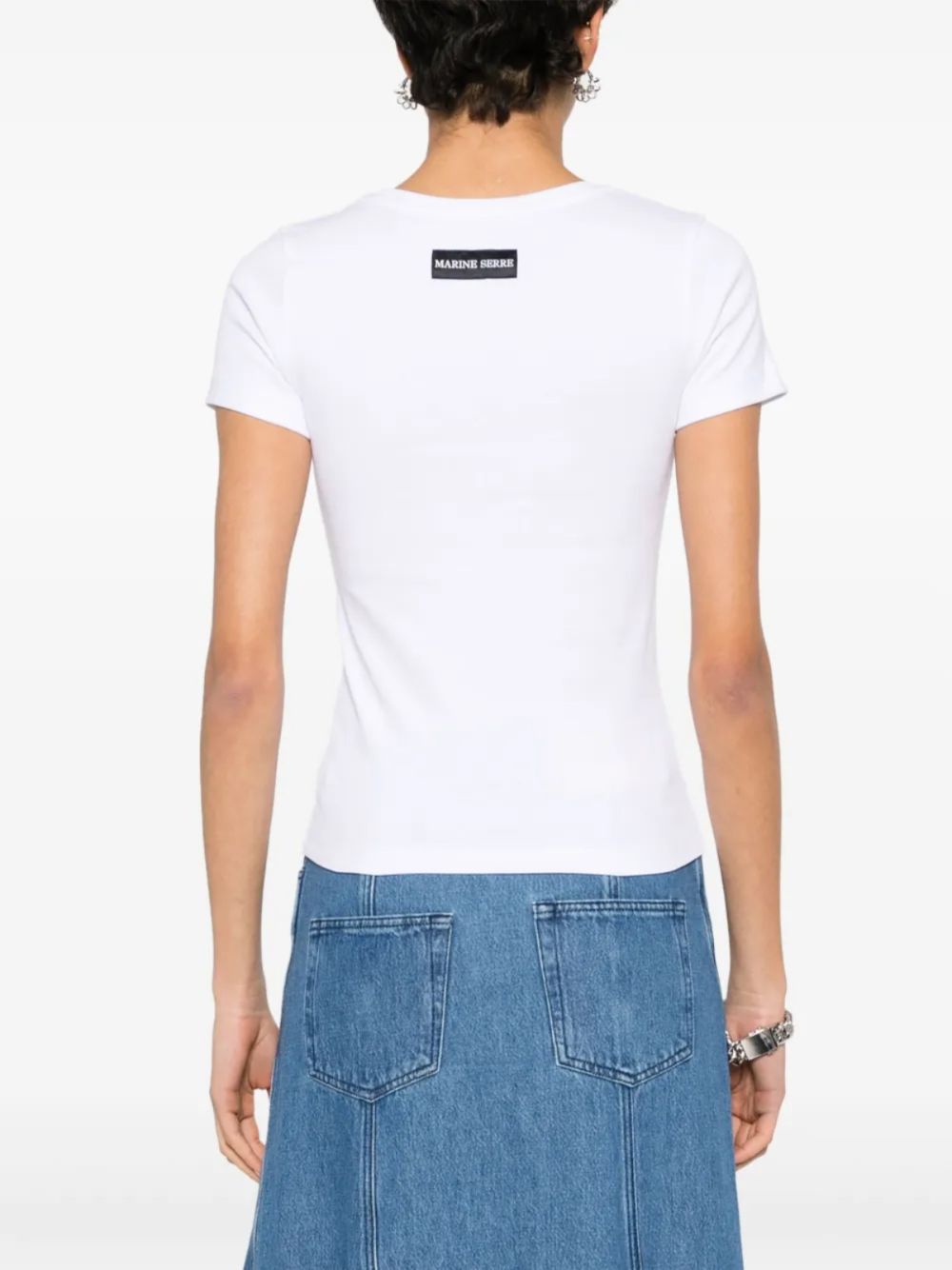 Marine Serre T-shirts and Polos - WHITE | 497e09b5d89195815b76442687053a97e86bff5c