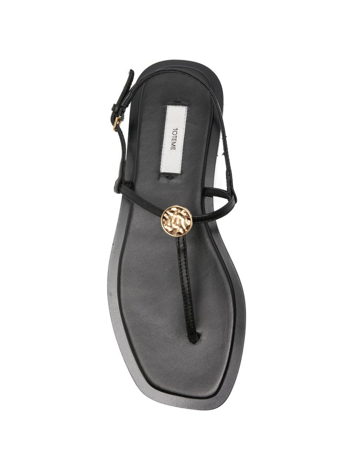 Toteme Pre Sandals - BLACK | 74bed2884cf1c2f6c4aaaea13128fd80162a4569