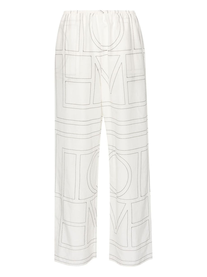 Toteme Pre Trousers - WHITE | 48b09b857952b51ea3e6cc45524e63d0553a4981