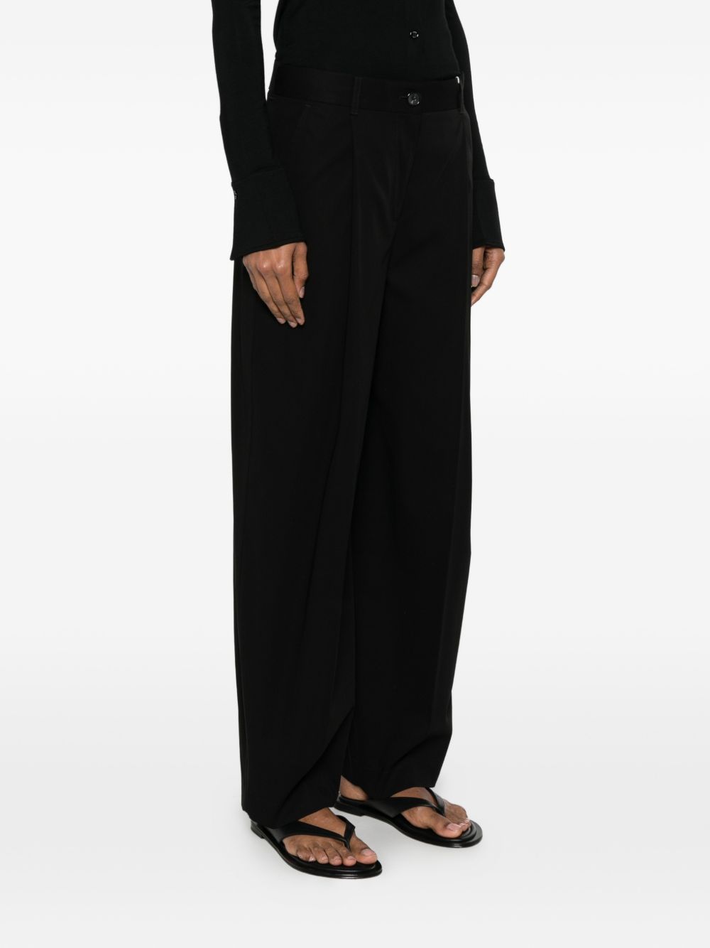 Toteme Pre Trousers - BLACK | 96a51ca6da960a35bd89f587bbc7ea9e5fc87d72