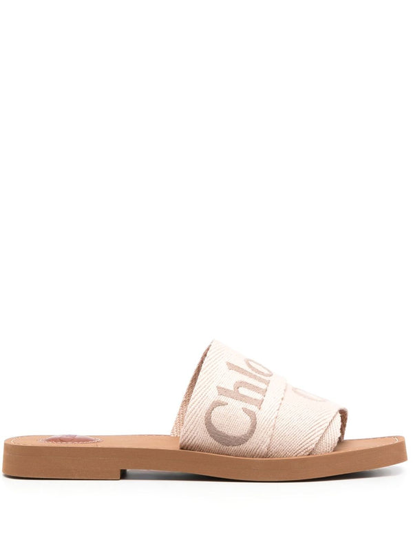 Woody Linen Sandals