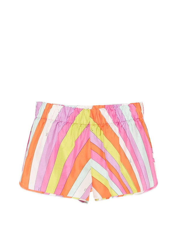 Printed Silk Shorts
