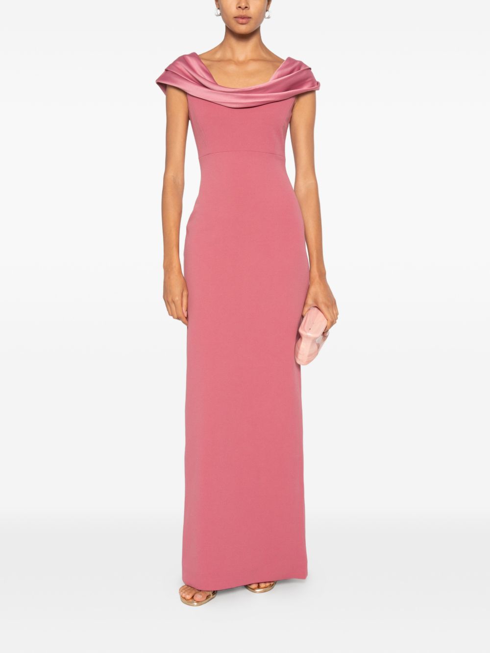 Solace London Crepe Adele Maxi Dress - Pink