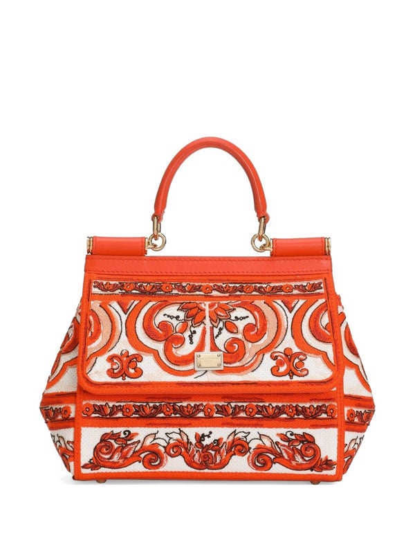 Sicily Maiolica Print Handbag