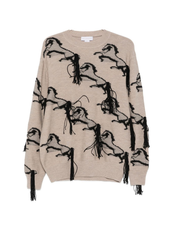Embroidered Horse Wool Jumper