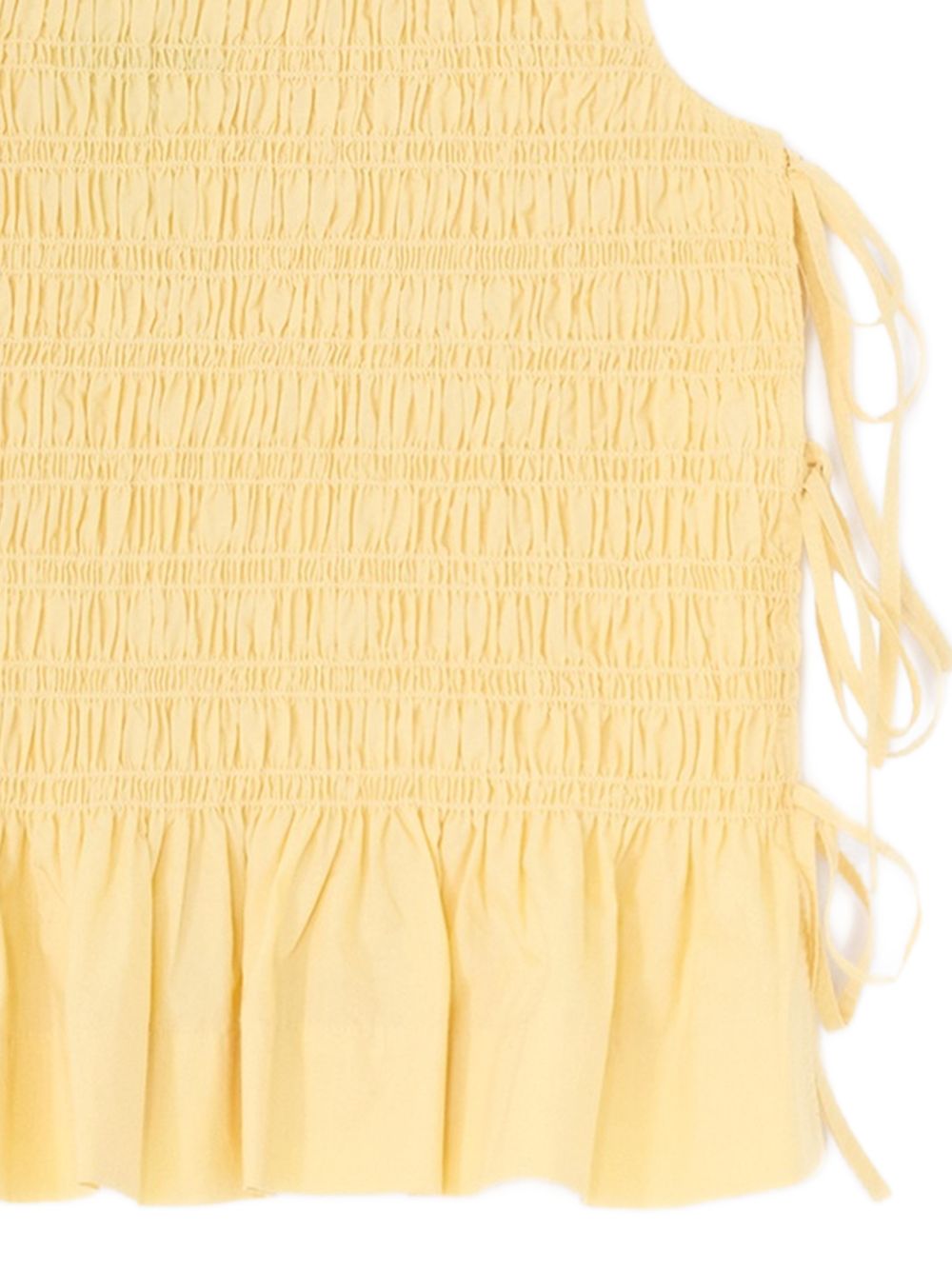 Ganni Top - BEIGE | cf2ccd1b577004cc3653679747bf091d7ad9fe39