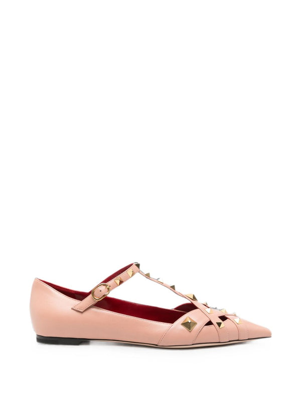 Studdy Leather Ballet Flats