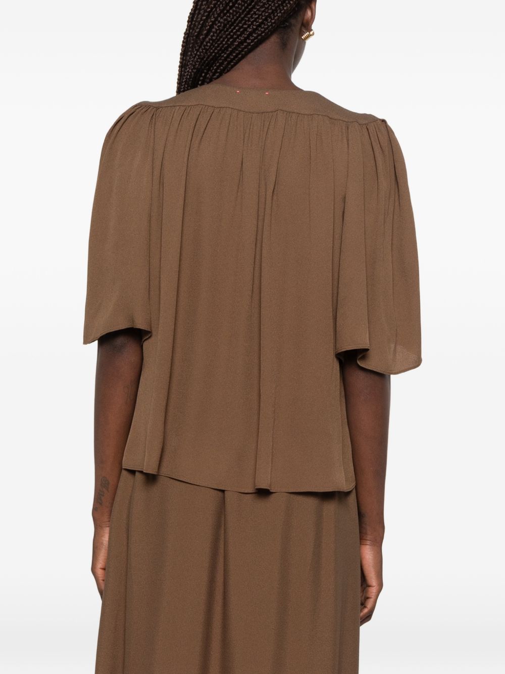 Forte Forte Top - BROWN | d4ba2e39c404baea70a66cacffd27c61ea5c3f19