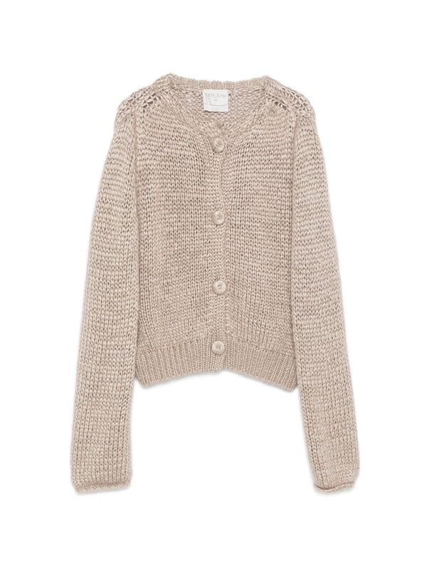 Cashmere Blend Kitted Cardigan