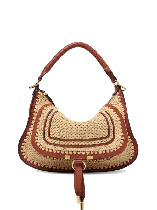 Marcie Small Rafia Shoulder Bag