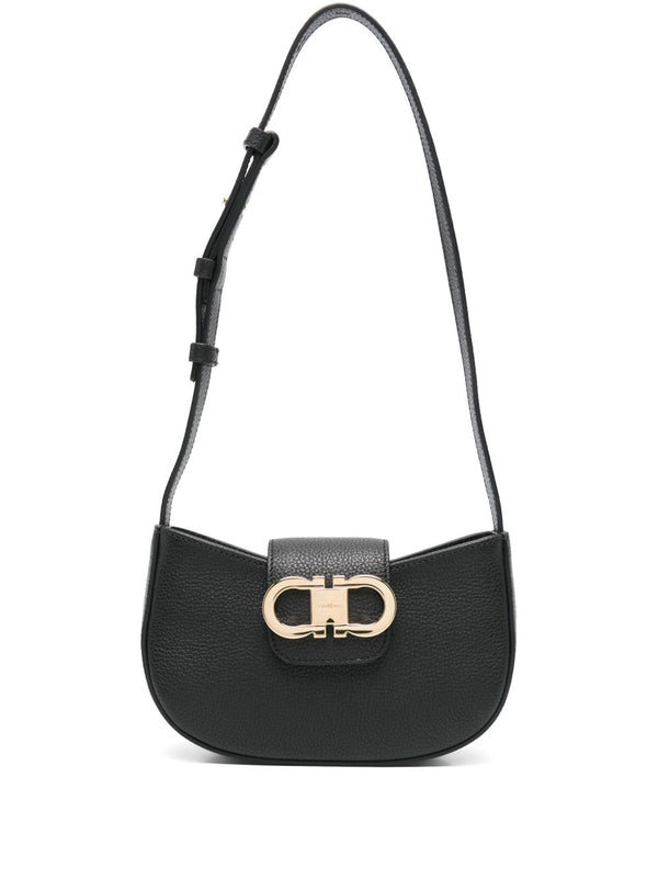 Double Gancini Leather Mini Bag