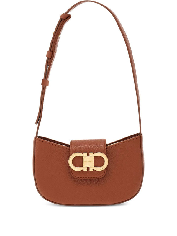 Double Gancini Leather Mini Bag