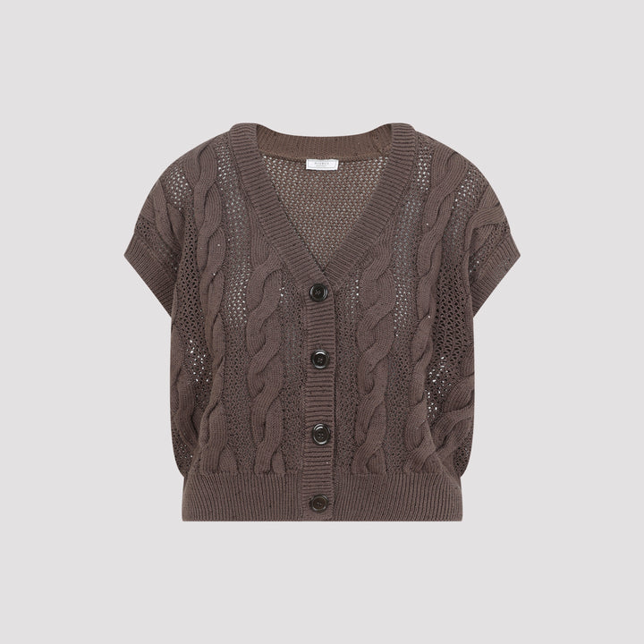 Peserico V neck - Brown | d675694e0bdb47e9b62a6421dede6eef91ce2c7e