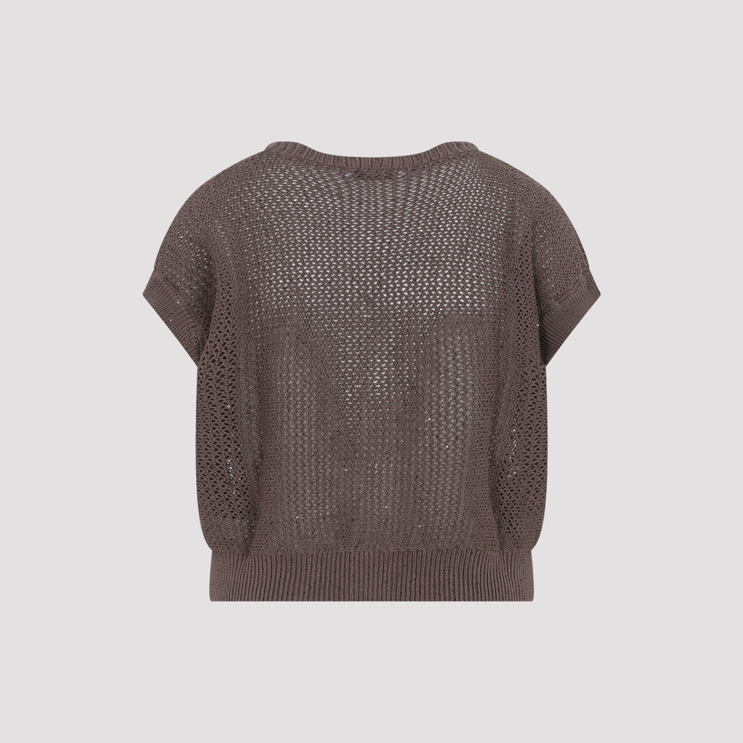 Peserico V neck - Brown | 94e63f7ed70ad535cf928a57b7592c05bf38ed7a