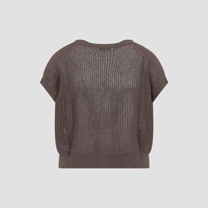 Peserico V neck - Brown | 94e63f7ed70ad535cf928a57b7592c05bf38ed7a