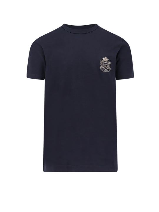 Cotton T-Shirt With Logo Patch On The Front