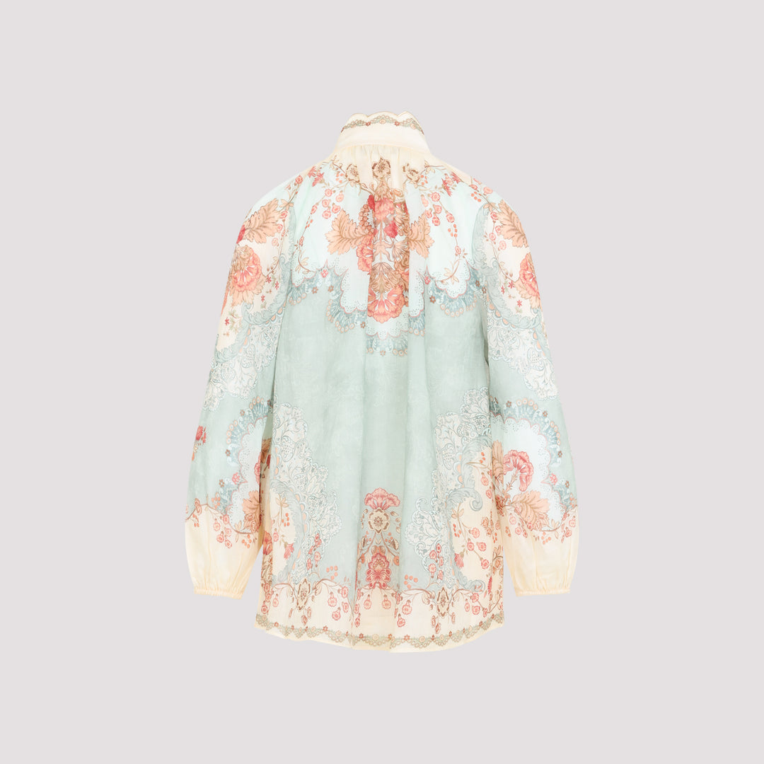 Zimmermann Blouse - Green | 545681f4c1c37a4775189a84938f3a464fce9665