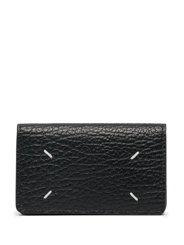 Snap Button Closure Four Stitches Bifold Card Holder